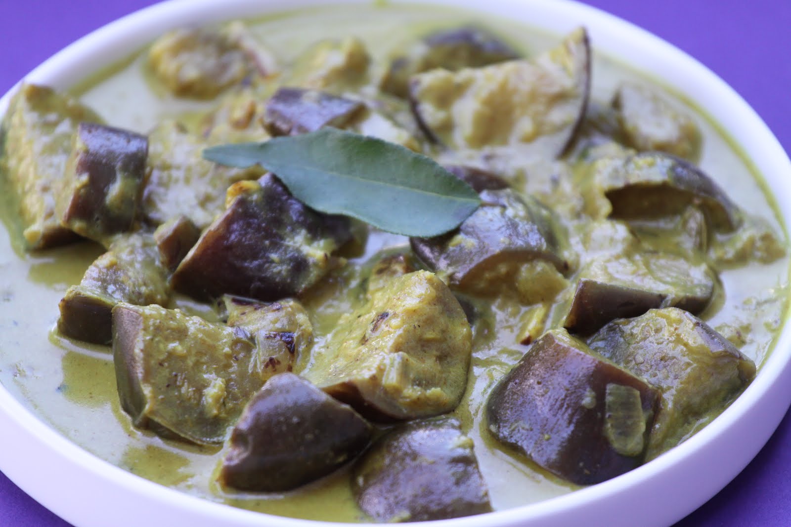 Pots and Frills Indian Eggplants in Coconut Sauce