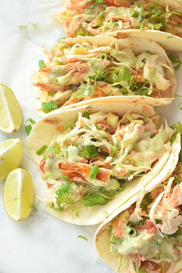 The Best Shredded Chicken Tacos Recipe {Ever} | Savory Bites Recipes ...