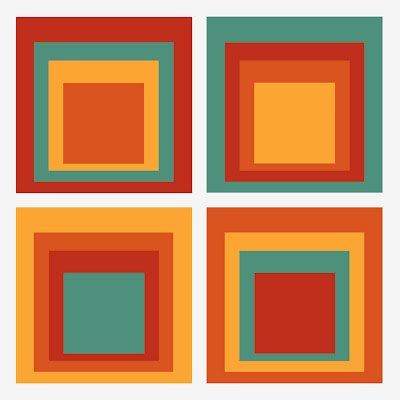 4 sets of squares with 4 colors in each