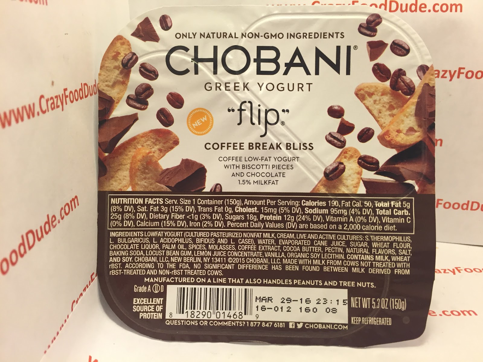 Crazy Food Dude Review Chobani flip Coffee Break Bliss Greek Yogurt