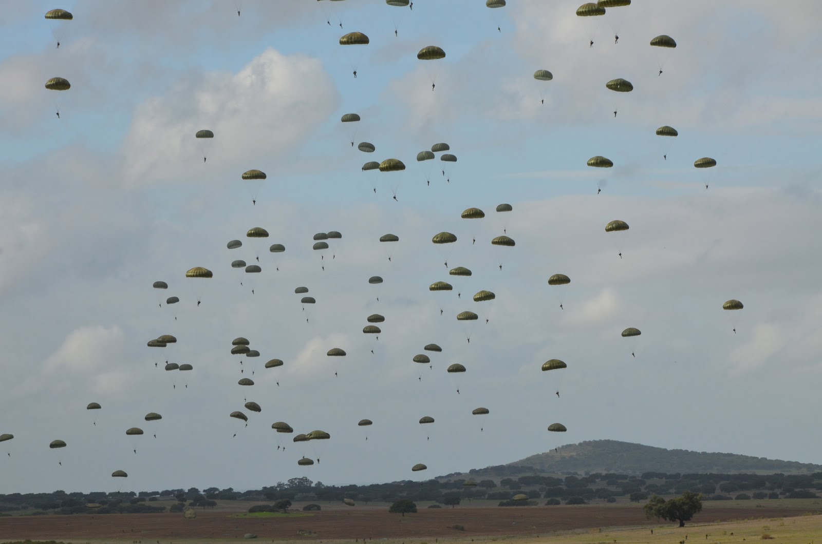 SNAFU! Mass MultiNational Parachute Drop Trident Juncture 2015..
