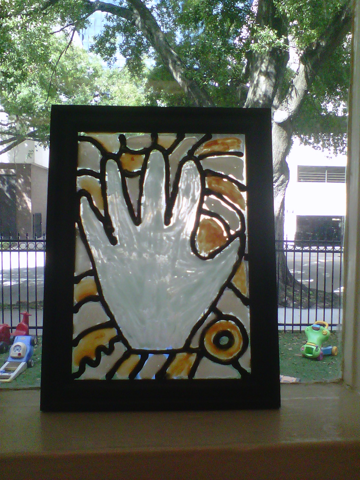 Creative Me Art Studio Stained Glass Hand Prints