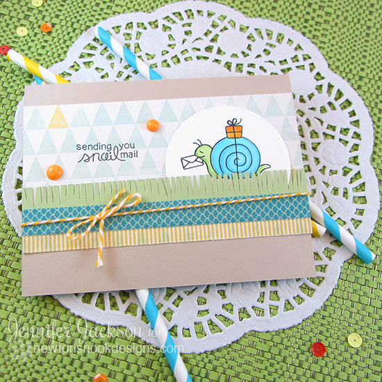 Snail Mail card by Jennifer Jackson | In Slow Motion stamp set by Newton's Nook Designs