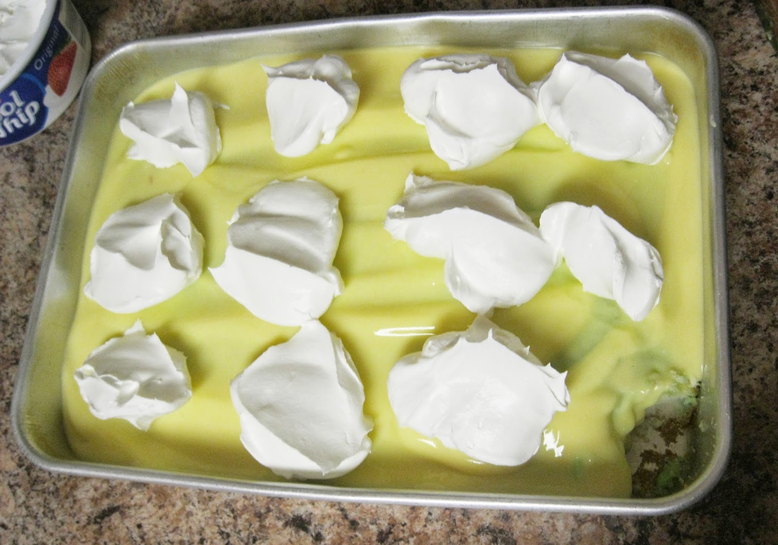 A Handful of Everything Green Jello Cake