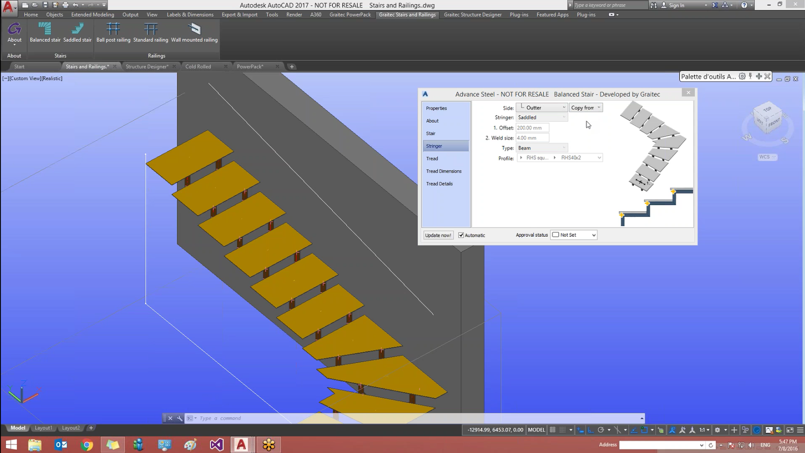 Revit AddOns Stair & Railing Designer for Advance Steel