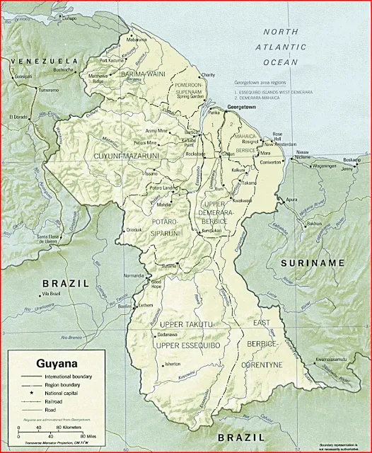 image: Guyana Political Map