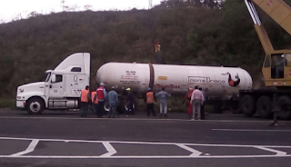 Aseguran tres pipas cargadas con gas LP en Tuxpan Veracruz