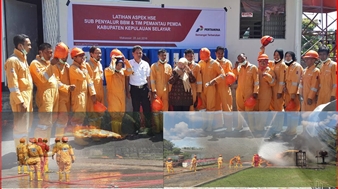 Pertamina Dan BPPD Pemkab Kep. Selayar Latihan Bersama Pertamina ,Dan, BPPD, Pemkab ,Kep. Selayar ,Latihan ,Bersama