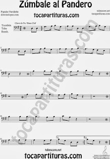 Partitura de Zúmbale al Pandero para Trombón, Tuba Elicón y Bombardino by Sheet Music for Trombone, Tube, Euphonium Music Scores