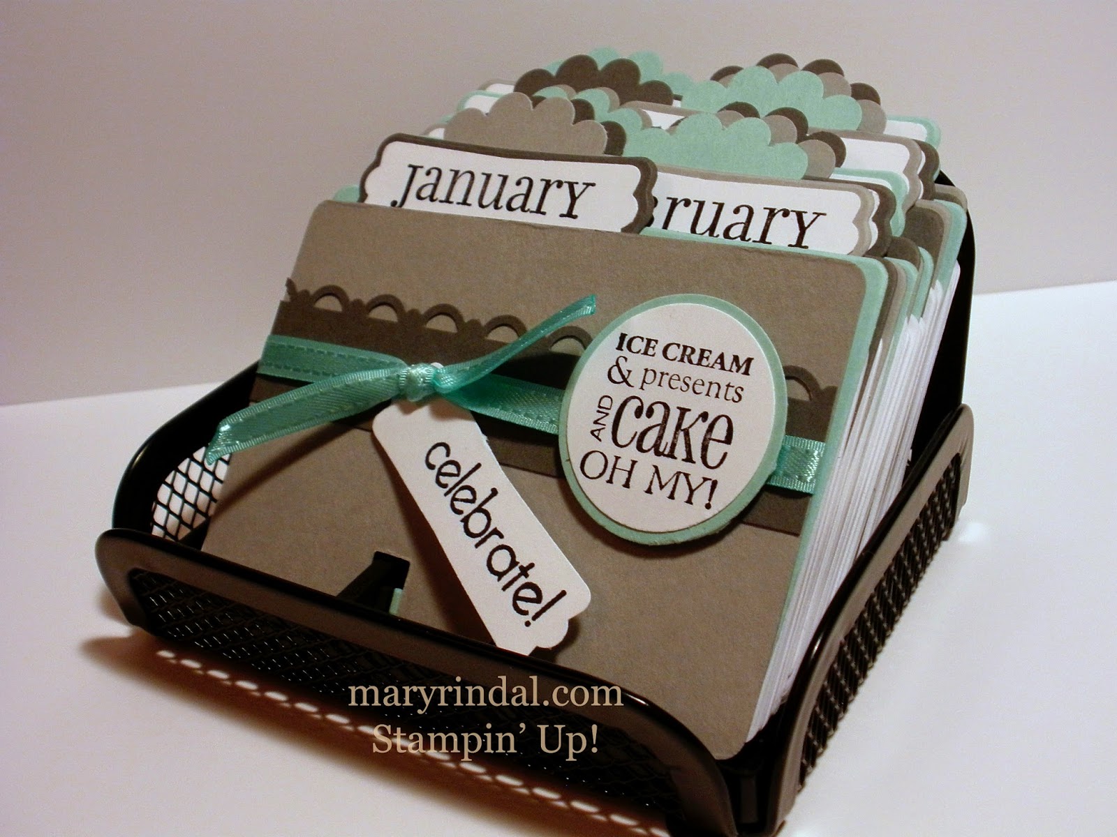 Icy Winter Birthday Rolodex rolodex, birthday calendar