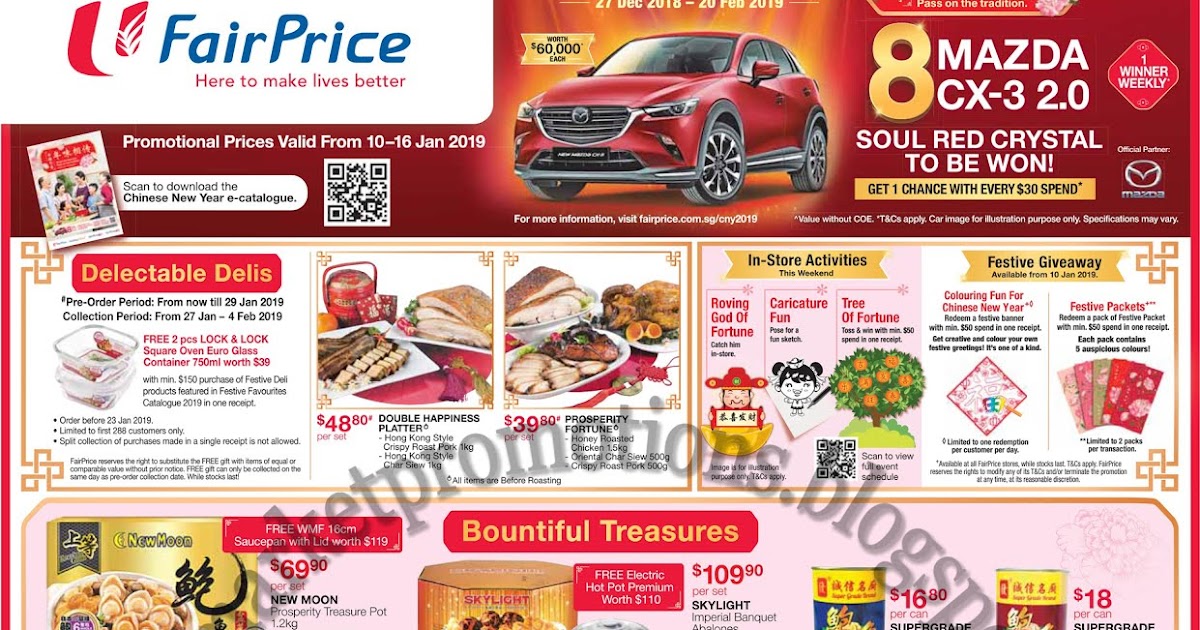 NTUC FairPrice CNY Promotion 10 - 16 January 2019 ~ Supermarket Promotions