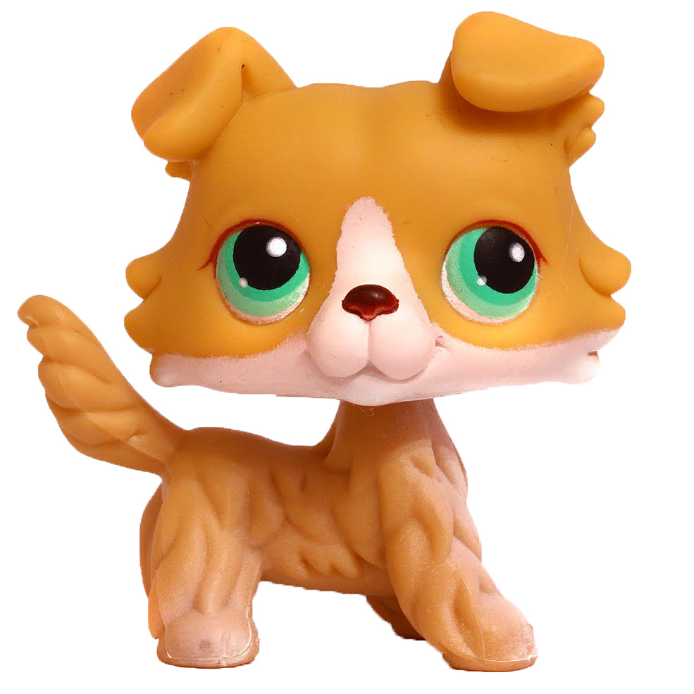 Hasbro Littlest Pet Shop Collie Dog Figure Puppy LPS Kids #272 Toys Gift 