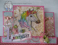 A card using the unicorn digital stamp
