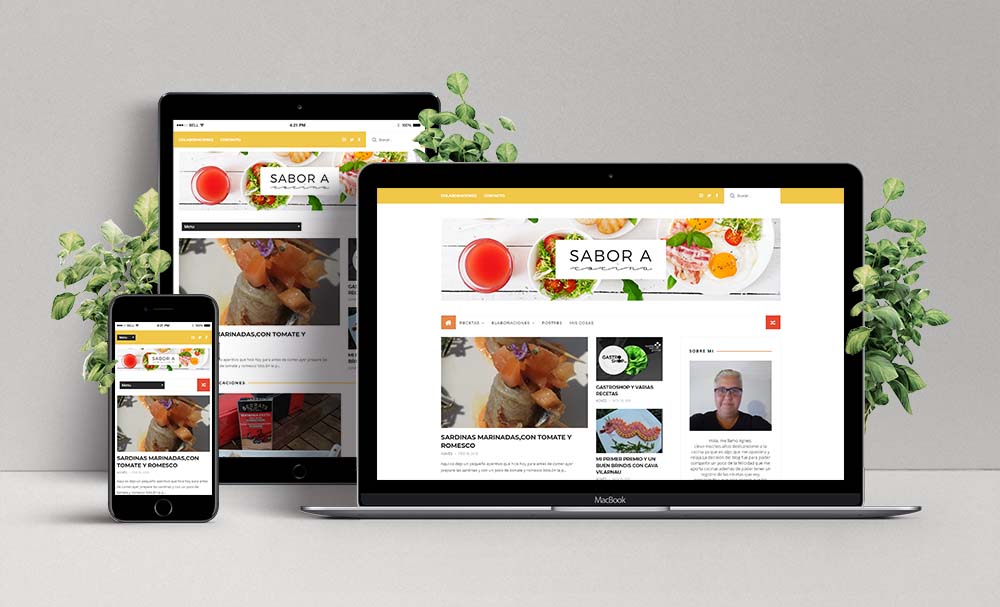 Diseño Web de Sabor a cocina