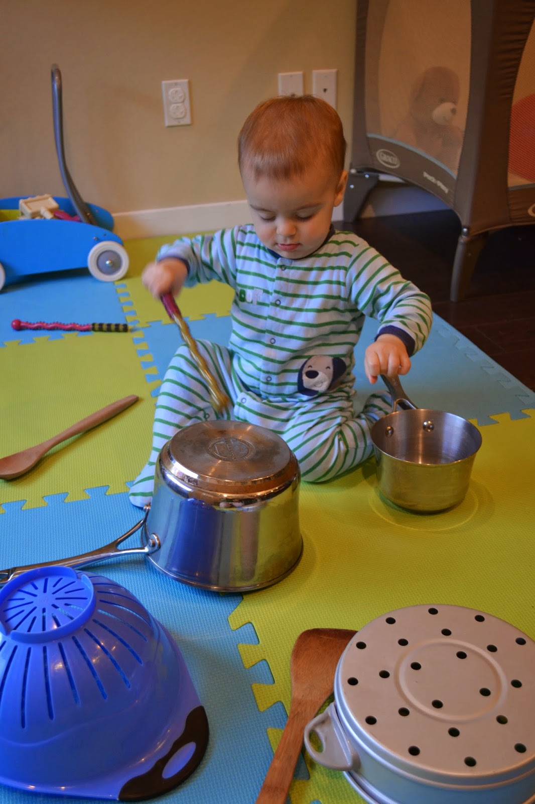 Fawn in BC Making Music with Pots and Pans