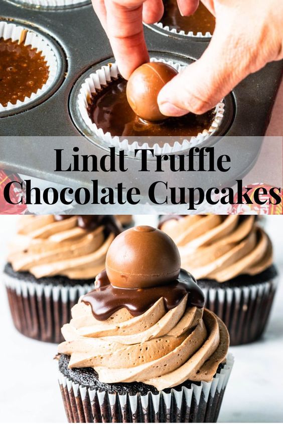 Lindt Truffle Chocolate Cupcakes vegan recipe meal prep