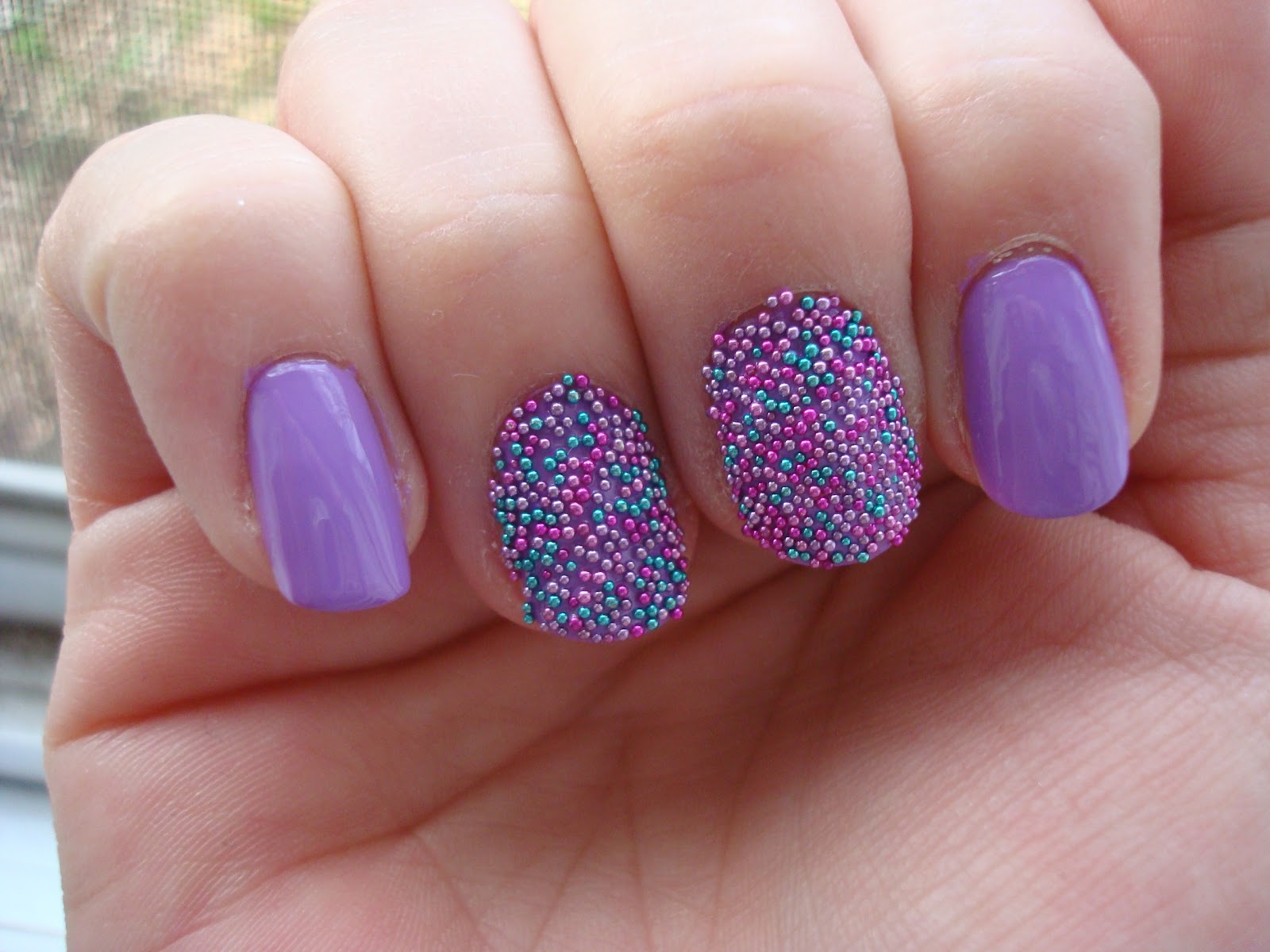 *A BEAUTIFUL MESS... NOTD Micro Bead Nails