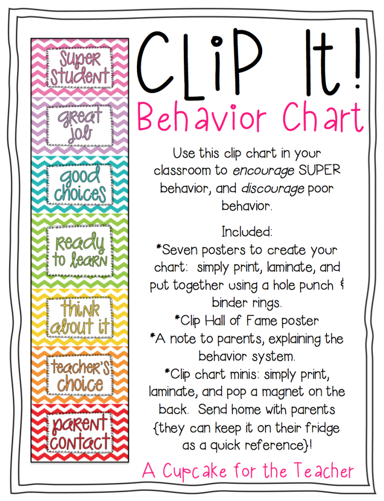 Behavior Clip Chart Template