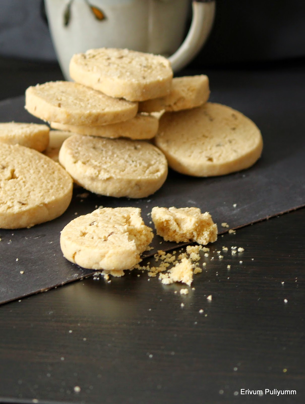 Erivum Puliyum Jeera Biscuits(Eggless) Indian Style Chai Biscuits