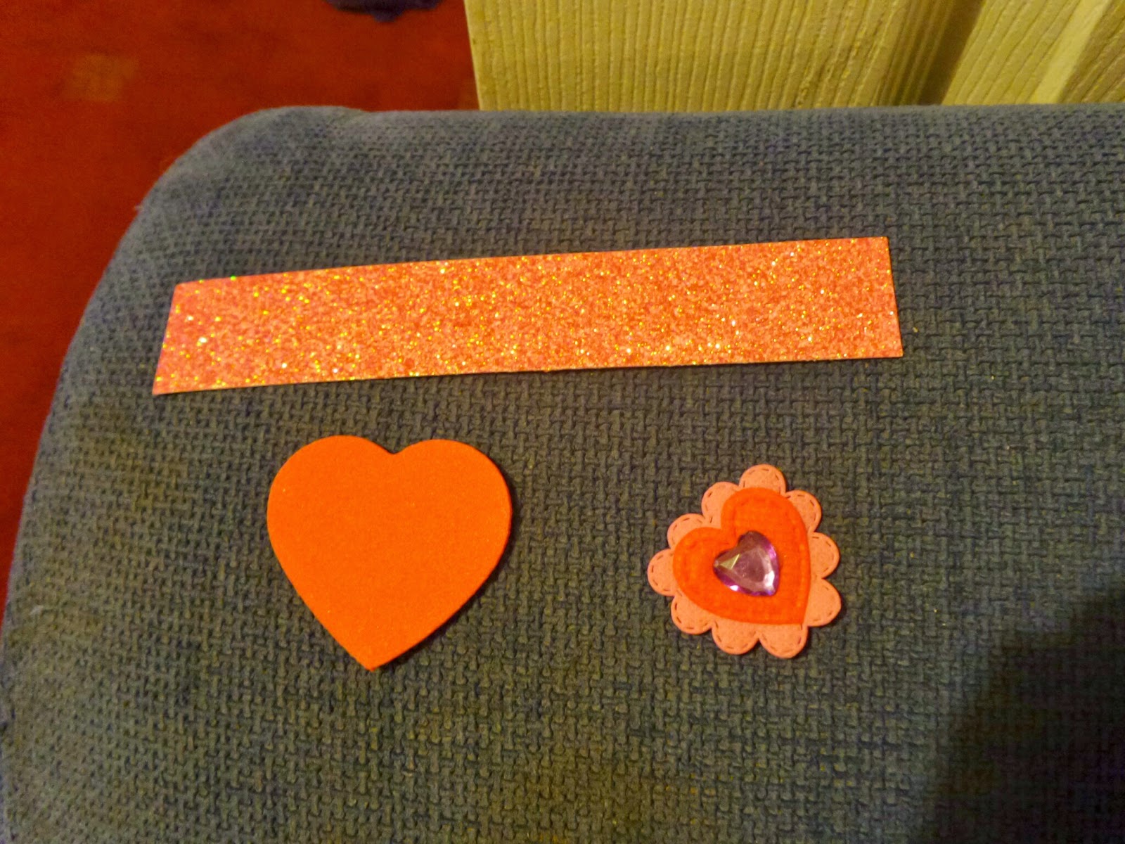 Sparkly Bookmark before assembly
