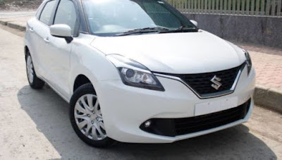 Baleno car images and pictures - red color on road