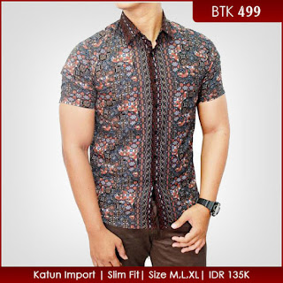 Contoh Model Baju Batik Pria Kombinasi