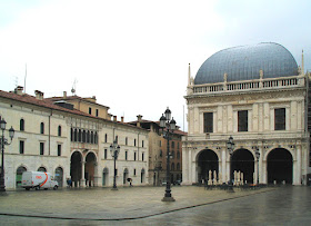 Piazza della Loggia in the historic centre of Brescia