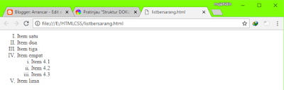 Struktur DOKUMEN HTML5 #5 : Elemen List Dan Macam-Macam Attribut Tag List HTML5 #5 : Elemen List Dan Macam-Macam Attribut Tag List