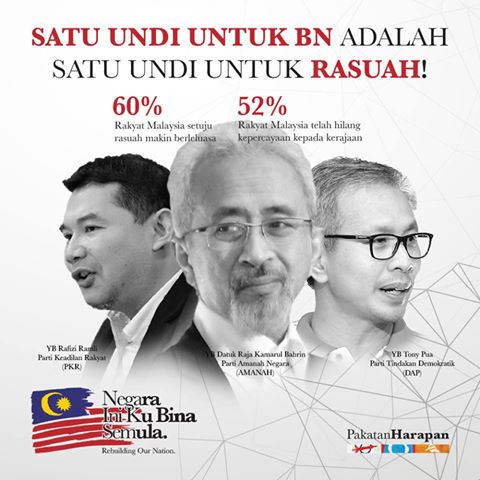 SATU UNDI UNTUK BARISAN NASIONAL ADALAH SATU UNDI UNTUK RASUAH