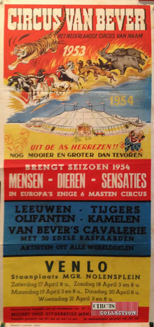 brengt seizoen1954, mensen, dieren, sensatie , in Europa's enige 6 masten circus 