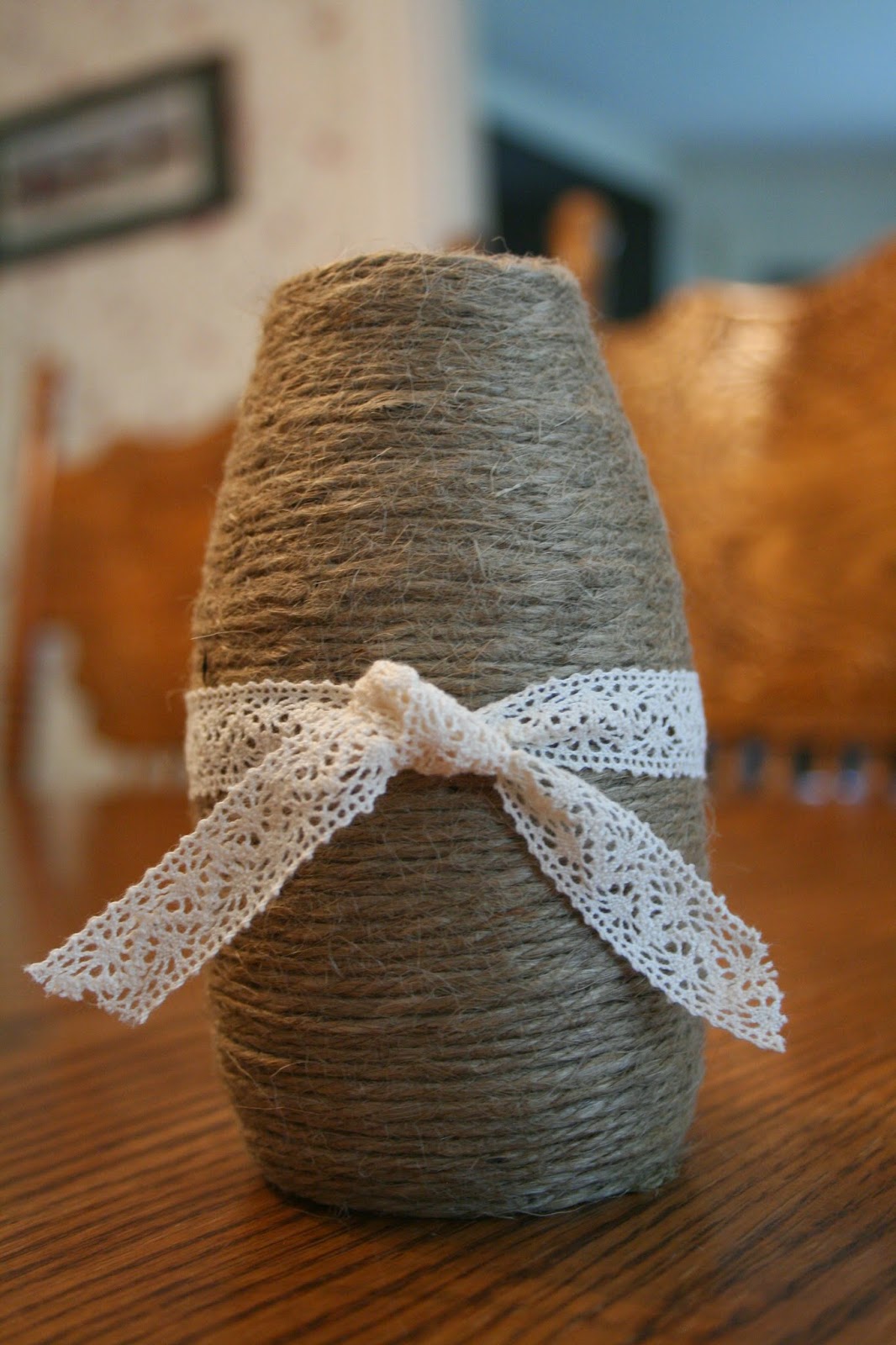 Joie {DIY} TwineWrapped Vase for your Centerpiece
