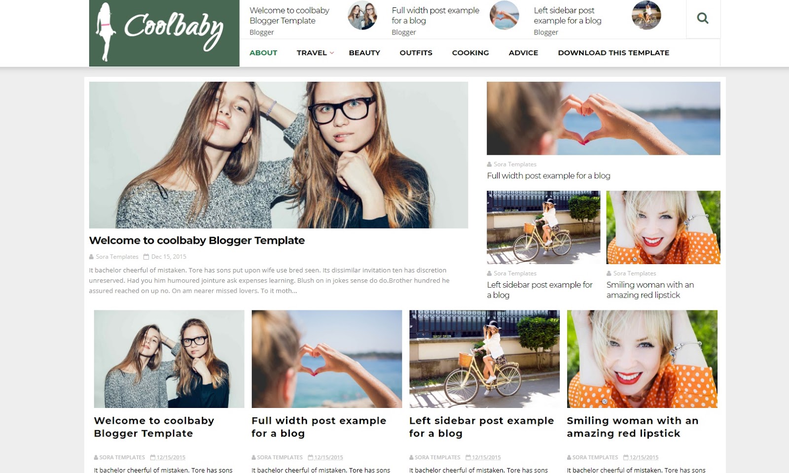 CoolBaby Blogger Template