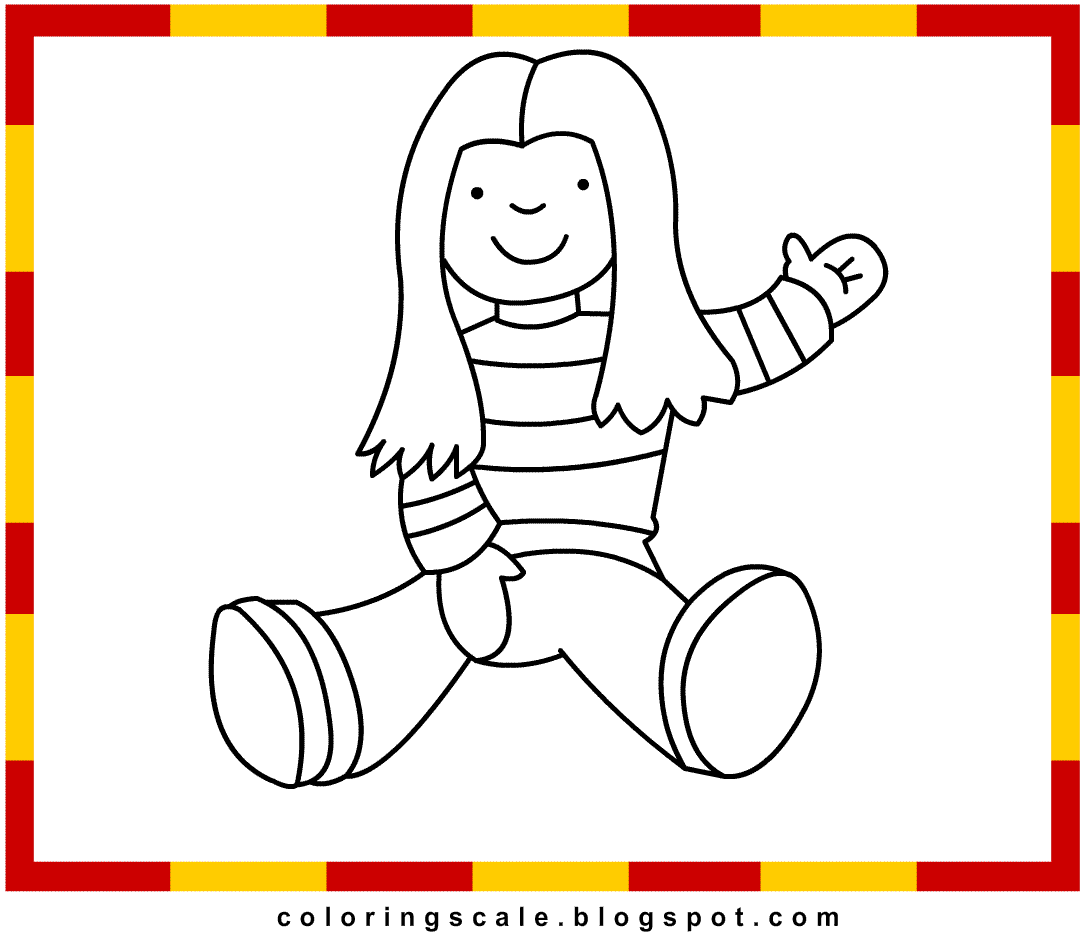 Coloring Pages Printable for kids: Doll Coloring pages for kids