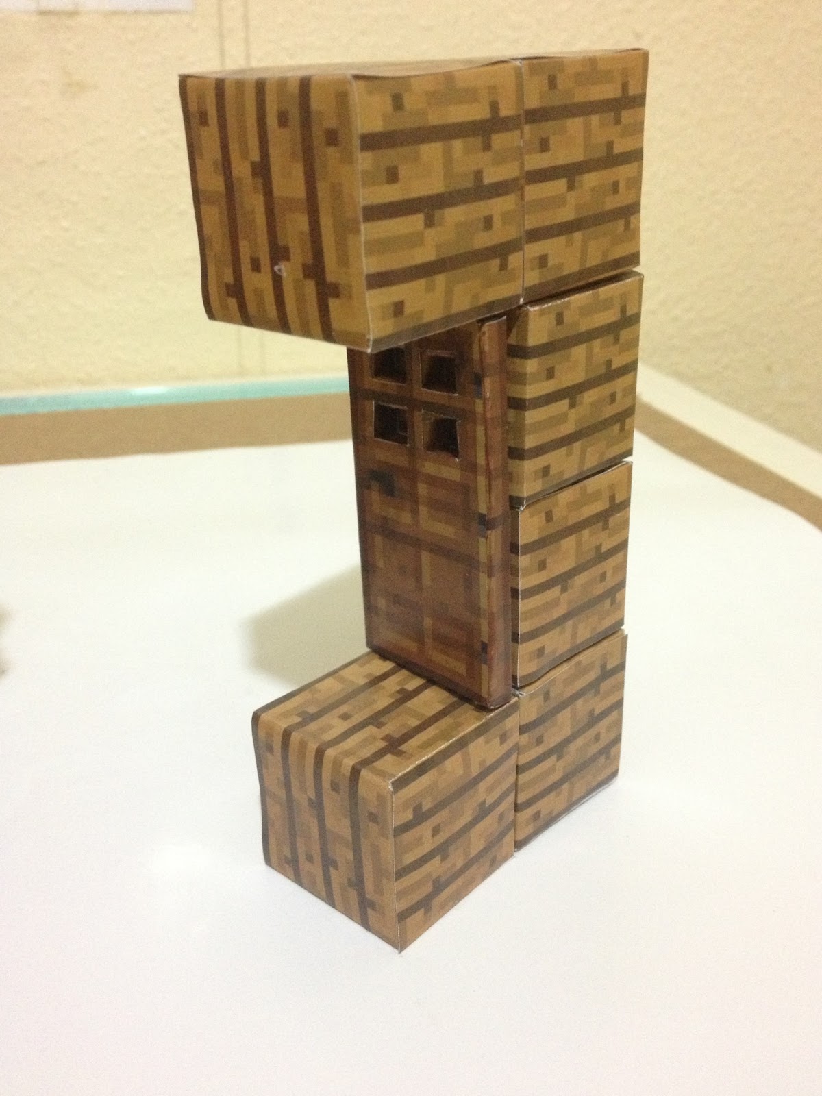Mini At Least Papercraft Minecraft Vii Madera Y Puerta