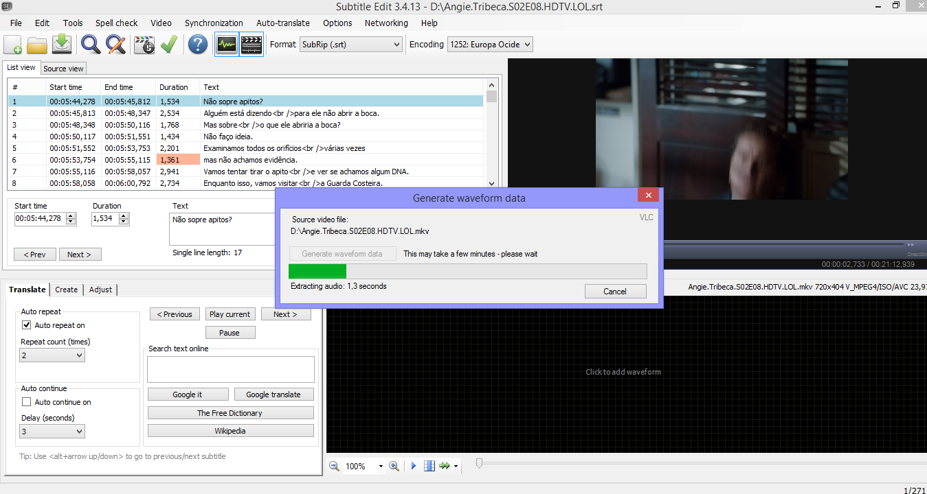 Legendando Como sincronizar uma legenda com o Subtitle Edit