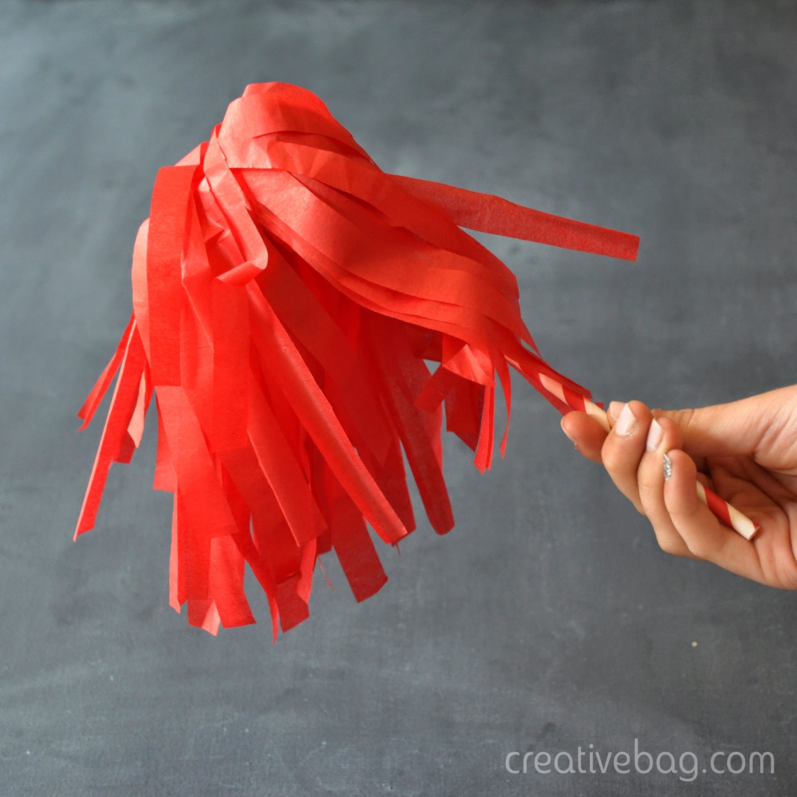 diy tissue paper tassel gift toppers by Lorrie Everitt from Creative Bag