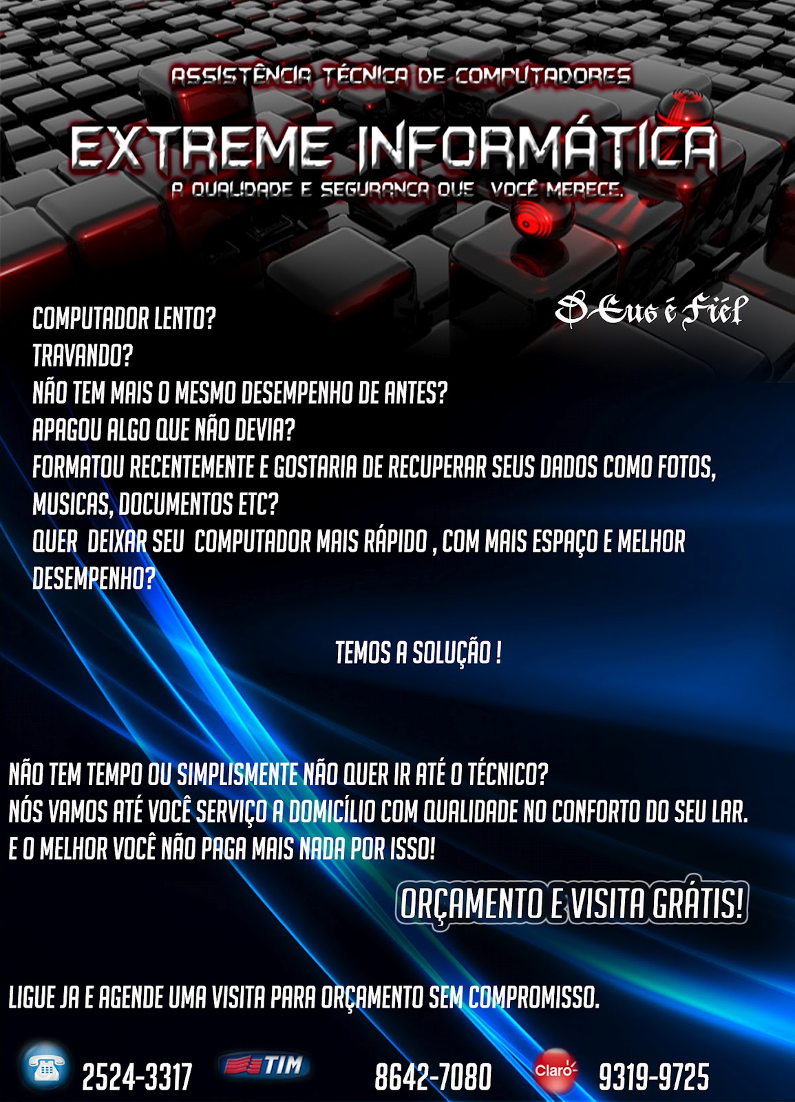 Foto de uma assistência técnica de computadores