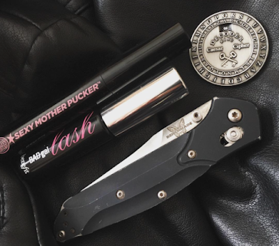 benchmade, benefit bad gal lash, soap&glory sexy mother pucker, cipher decoder key