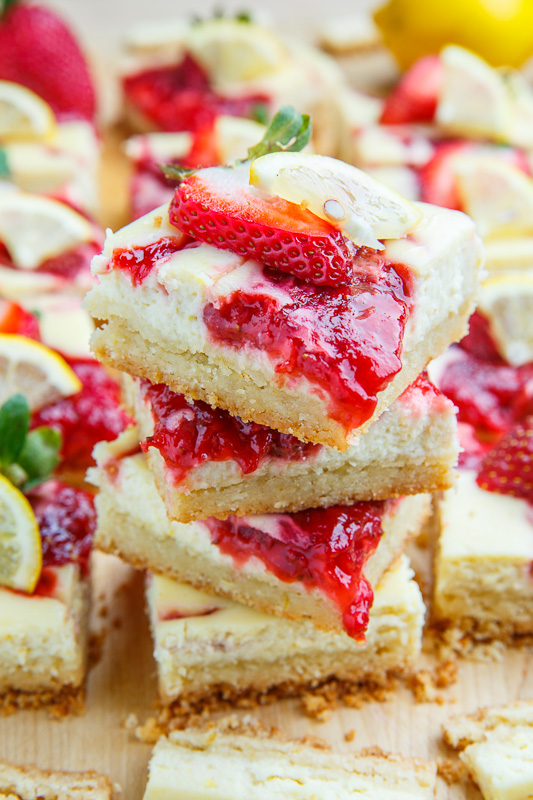 Strawberry Lemon Cheesecake Bars Strawberry Lemon Cheesecake Bars