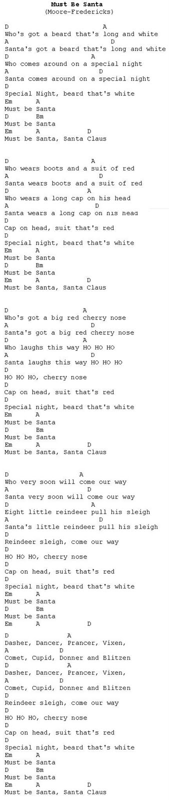 Must Be Santa : Christmas Carols - Lyrics and History