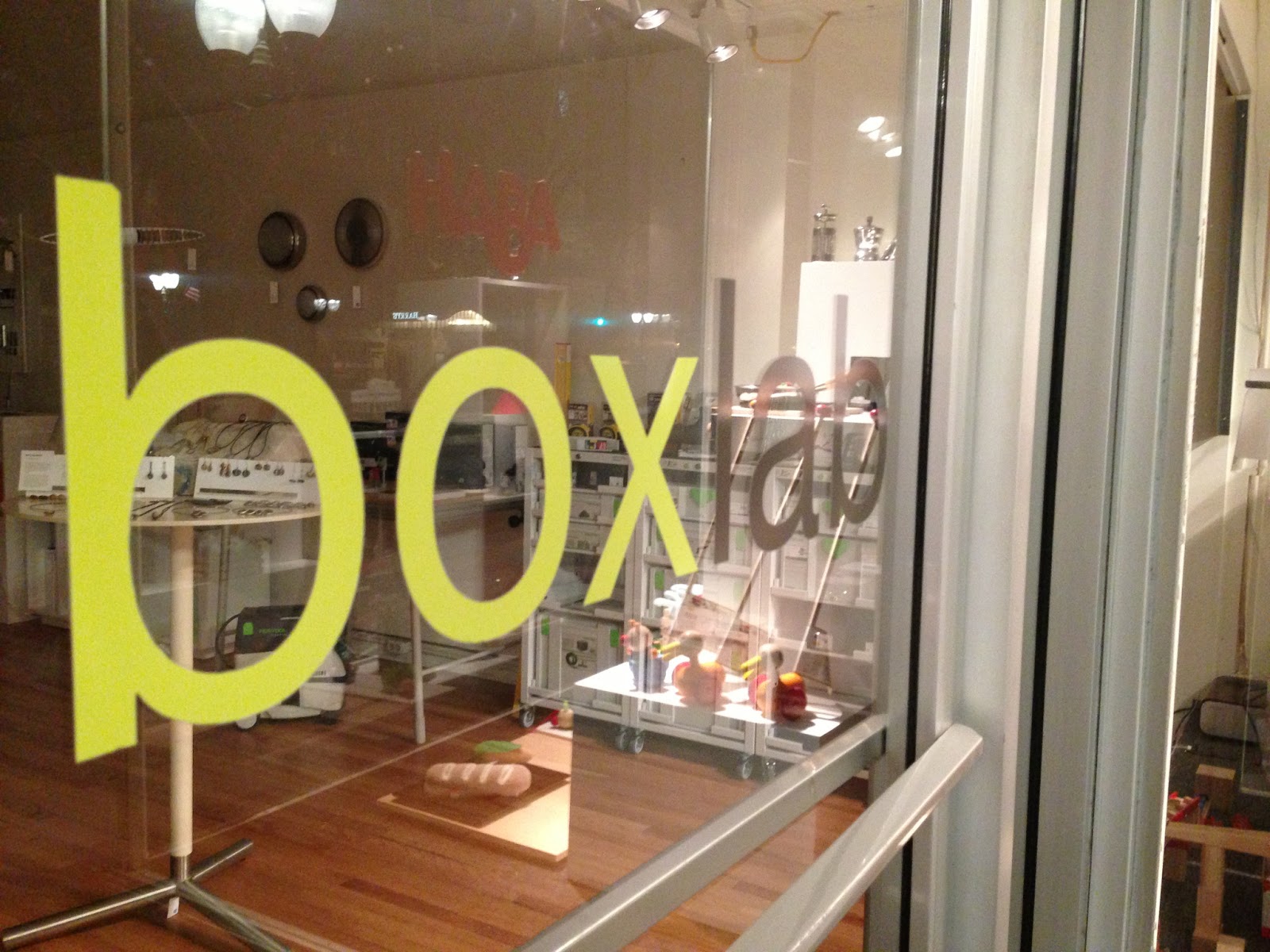 A shingle on Main Street Box Lab (Manhattan, Kansas)