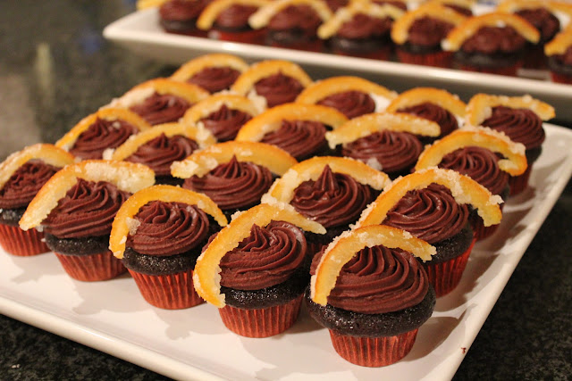 Mini chocolate-orange cupcakes