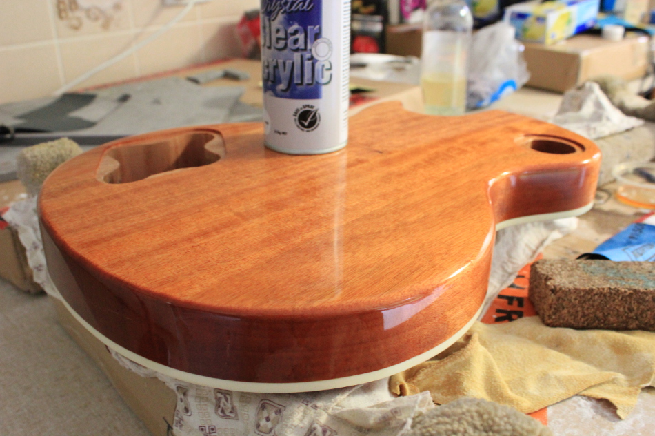 Guitar Kit Builder Jeremy's Mahogny Les Paul Final Clear Coats & TruOil