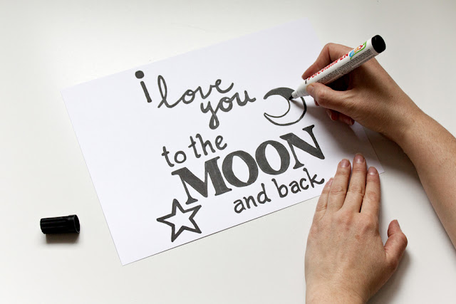 lettering moon