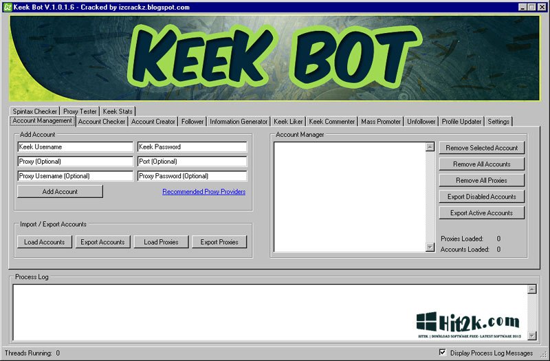 Keek Bot 1.0.2.2 BlackHatToolz Keek Automation Bot