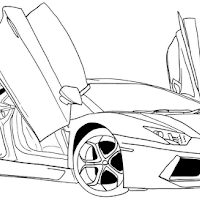 10 Gambar Mewarnai Mobil Lamborghini Anak Paud Tk Tkaneka