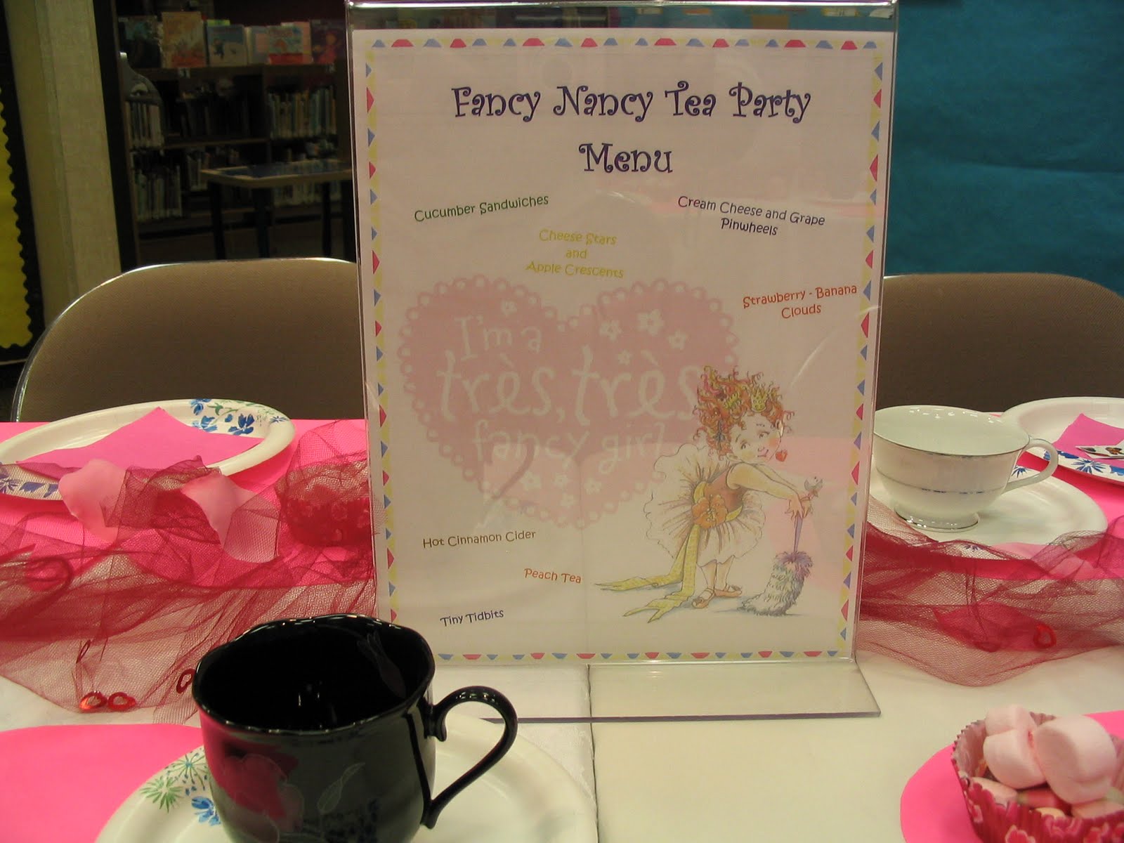 fancy nancy tea set table