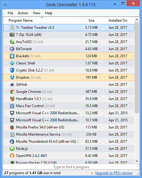 Geek Uninstaller Geek Uninstaller For PC Windows 10, 8 And 7 Laptop Free Download