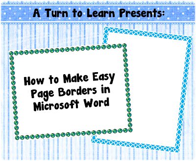 free border downloads for word