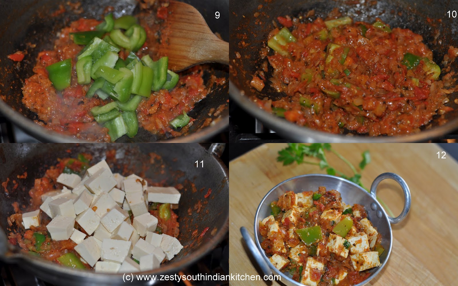 Indian Tofu Kadai Recipe - Swasthi's Recipes
